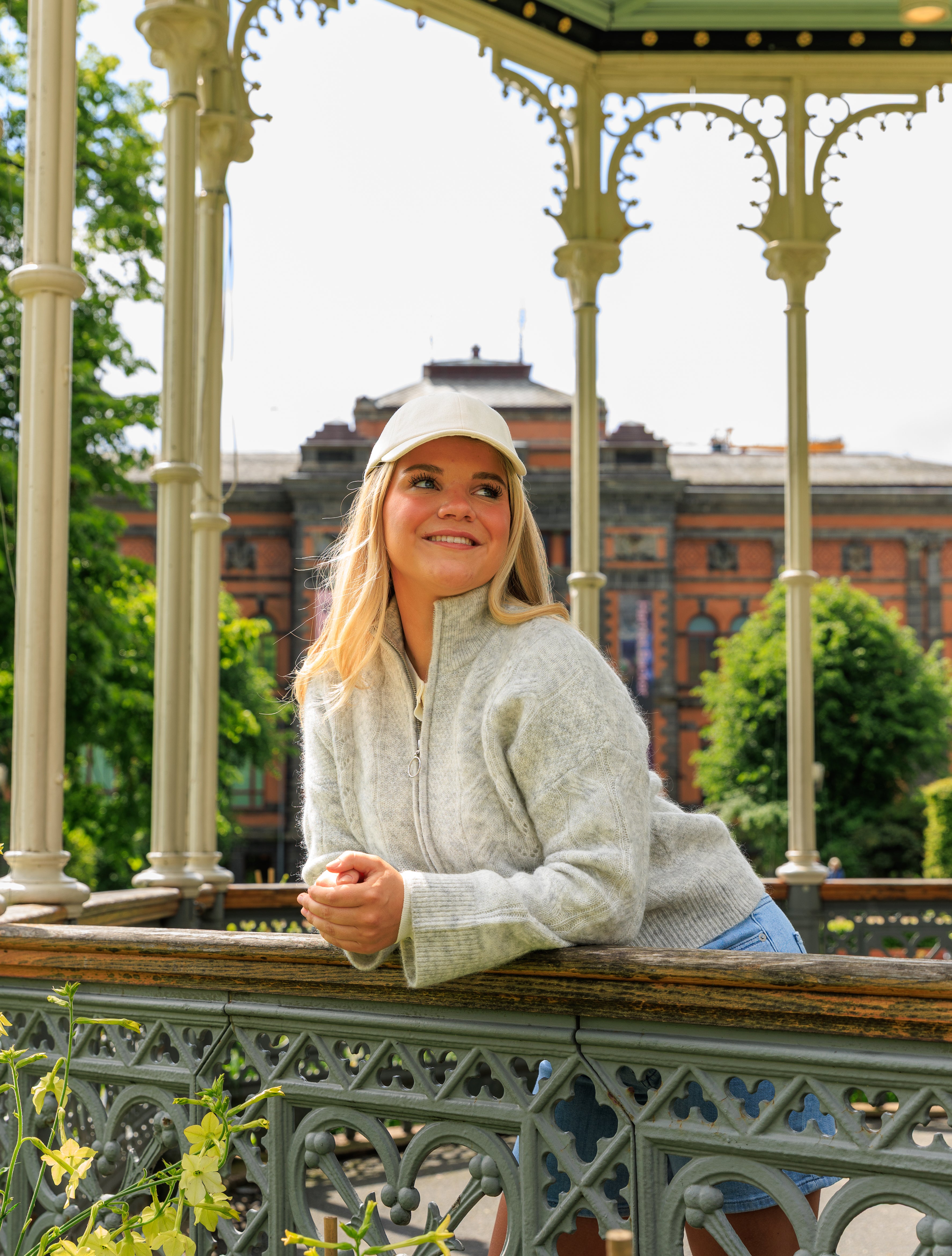 Vera Zip strikket Cardigan - Grå/ Light Grey Melange